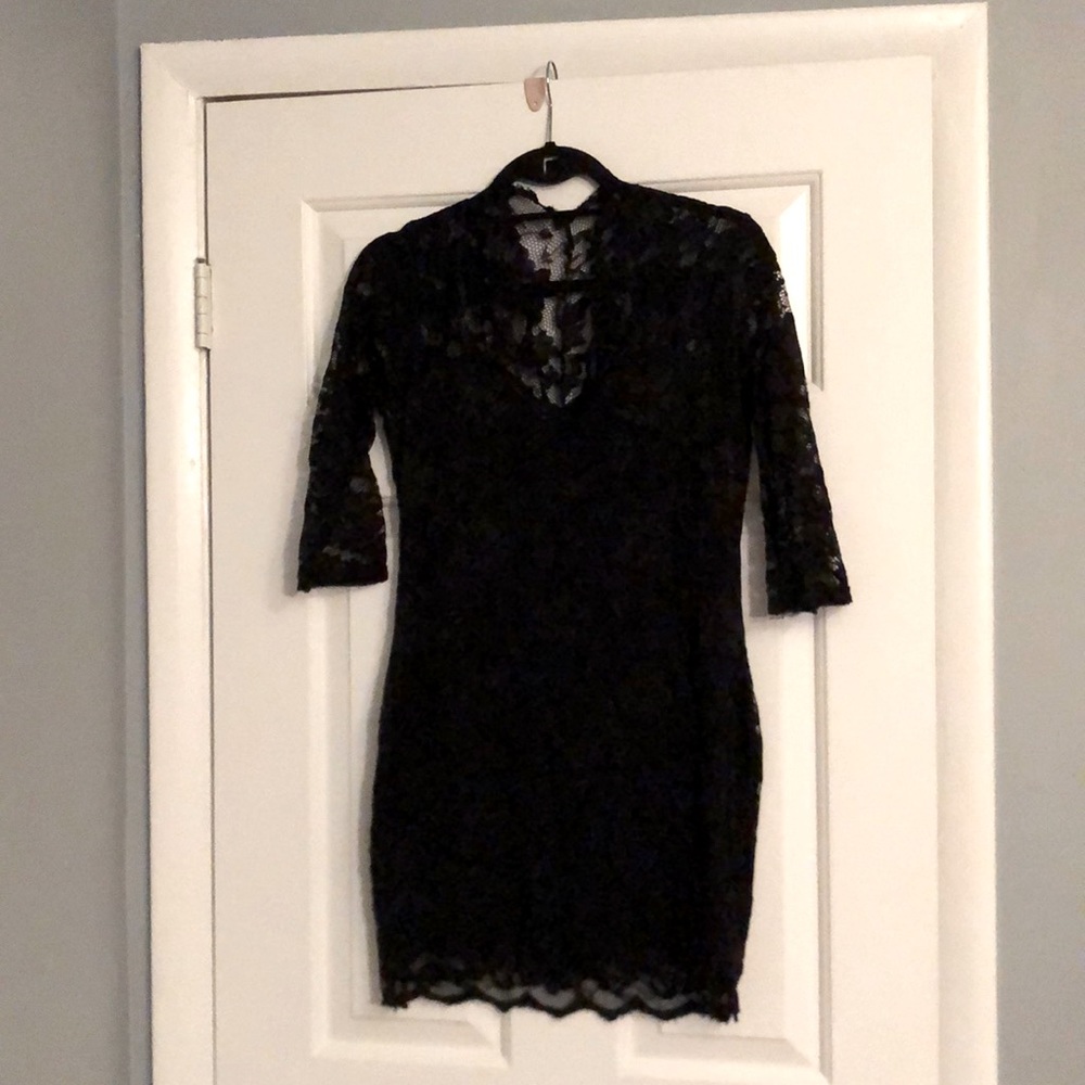 Black lacey evening dress